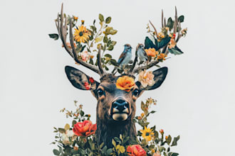 do watercolor painting of animals, botanicals
