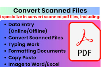 convert scanned pdf to any documents