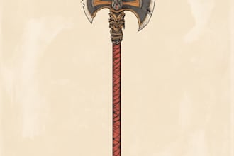 create a 3d weapon illustration for gaming