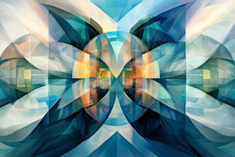 create abstract geometric digital art