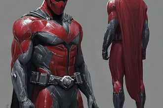 design superhero character design concept art for your comic