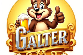 design high quality beer cartoon mascot logo with express delivery