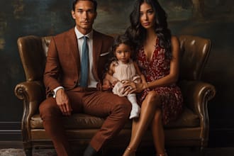 make a realistic family or group portrait from a photo