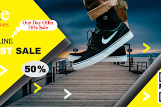 design a professional banner for your shopify store