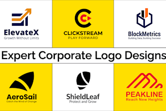 design a sleek premium corporate logo for your business