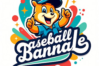 design high quality esport baseball mascot logo with my fastest delivery
