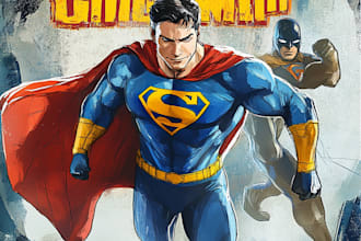 draw you as a superhero marvel or dc character