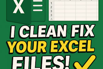 clean, format, merge, split excel data