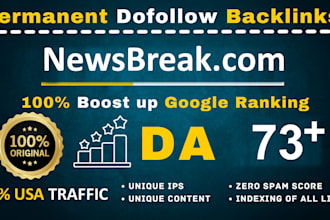 create your article on medium,com and newsbreak,com with high da,DR backlinks