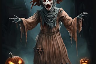 make a stunning horror character art