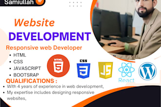 build or rebuild website  using html css js react