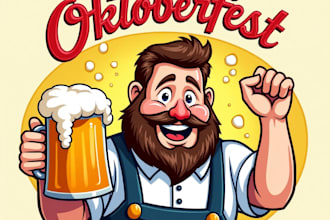 design high quality esport oktoberfest mascot logo with creative concepts