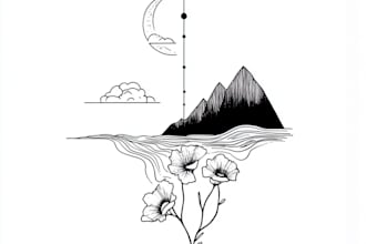 draw minimalist tattoo or line art design with my style