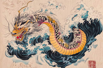 create japanese or oriental tattoo design for you