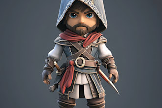 make 3d character and cartoon model in blender