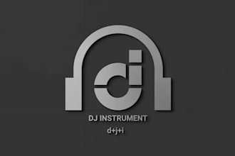 create dj, music, party, sound, club, beats and entertainment logo