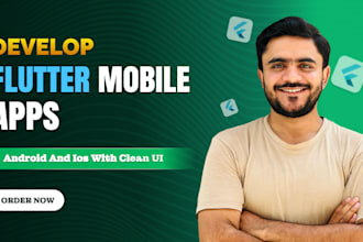 develop flutter mobile apps for android and ios with clean UI