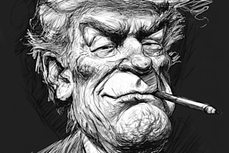 draw satire, editorial or political cartoons for you