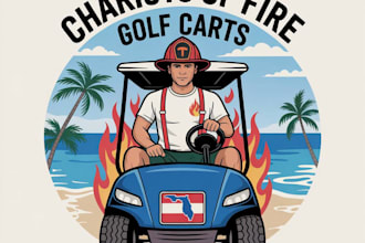 do motorsports and motocross racing team or golf club logo design