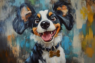 create a unique disney pet portrait