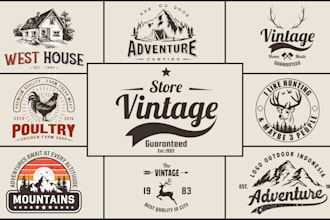design or redesign retro vintage hand drawn minimalist business logo