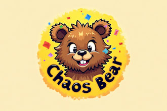 make an amazing chaos bear mascot logo for you  in 12 hours