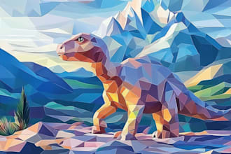 create a low poly illustrations portraits form photos