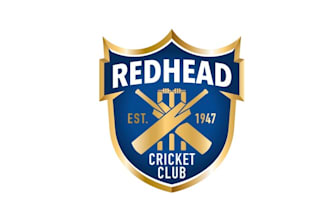 design artwork classic cricket club logo