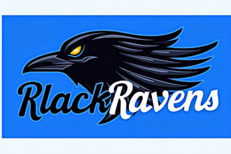 design outstanding black raven mascot logo for you with express delivery