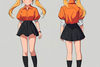 draw anime illustration, original character, fanart, vtuber