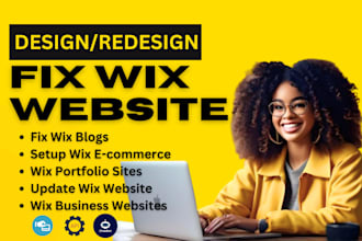 urgently fix, edit, changes, update, redesign wix website design wix api wix adi