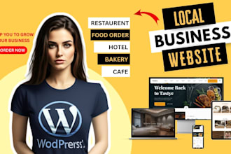 create a restaurant, hotel, cafe, food ordering, bakery, wordpress website