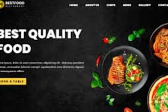 design unique wordpress restaurant website with food order, delivery system
