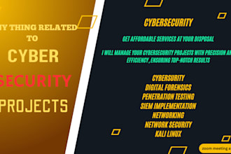 do your cybersecurity projects, labs, assigned, malware, security audits, kali
