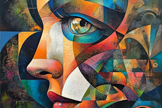 create magical abstract art, psychedelic, surrealism, cubism