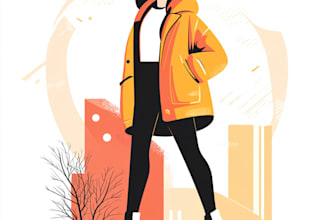 create stylish flat vector illustrations