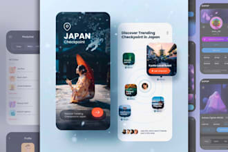 design mobile app UI UX in figma dashboard ui, website prototype