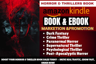 do amazon kindle book promotion, horror ebook marketing, thriller book sales