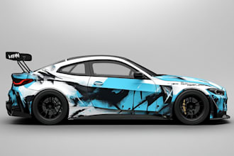 do car wrap design, vehicle sticker or decals wraps design