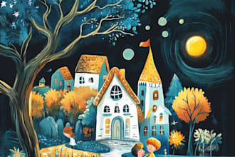 draw children book illustrations, comic and artworks