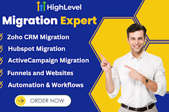 migrate hubspot, zoho, activecampaign to gohighlevel and setup ghl dashboard