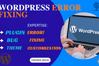 fix shopify bugs wordpress elementor bug fix wix error customize theme