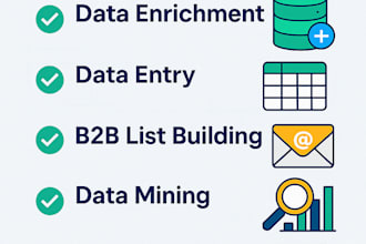 do data enrichment, data entry and b2b emails list creation