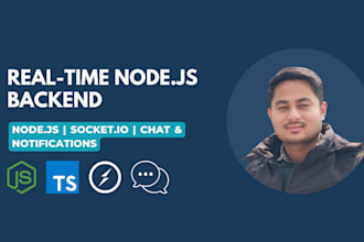 create real time chat or notification backend nodejs