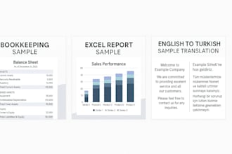 bookkeeping, invoices, excel reports, data entry