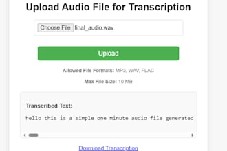 build a custom speech to text transcription web app using python and flask