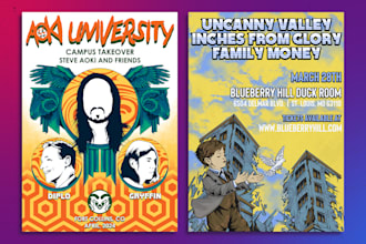 create event poster design or concert poster
