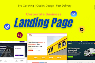 design a highly converting corporate business landing page or website