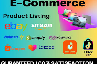 products listing ebay, amazon, walmart, shopify, woocommerce
