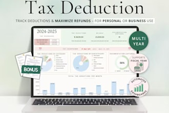 automated invoice tax deduction expense budget tracker automated spreadsheet